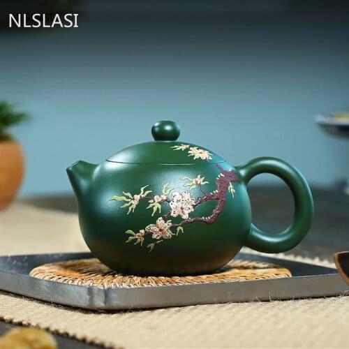 Yixing classic tea pot purple clay Xishi teapots beauty kettle Handmade Boutique Teaware Customized 188 ball hole filter 200ml