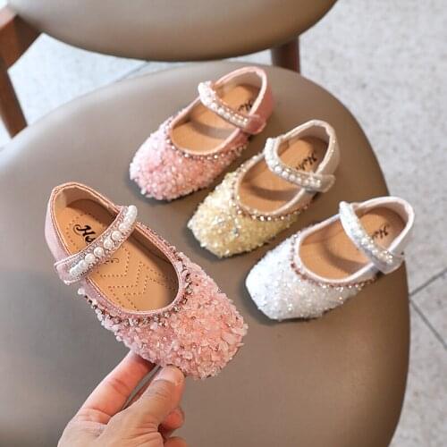 Korean Fashion Girls Leather Shoes for Children Wedding Dress Princess School Shoes Kids Summer Bow-knot Student Sandals
