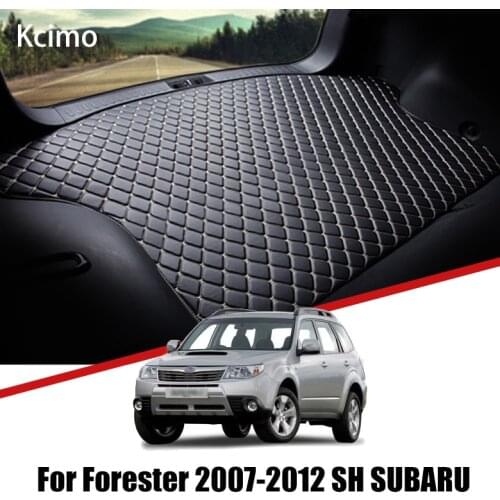 Leather Car Trunk Mat Auto Carpet Tail Cargo Liner For Subaru Forester 2007-2012 Trunk Boot Mat SH Rear Liners Pad 2008
