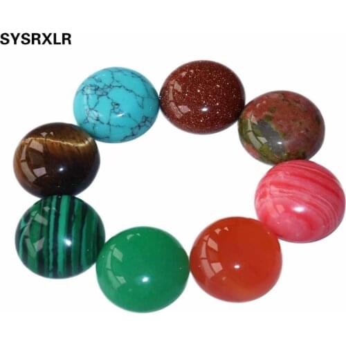 10pcs Round 6 8 10 12 14 16 18 20MM Natural Stone No Hole Gem Agates Crystal Jewelry Gifts diy Necklace Accessories Material