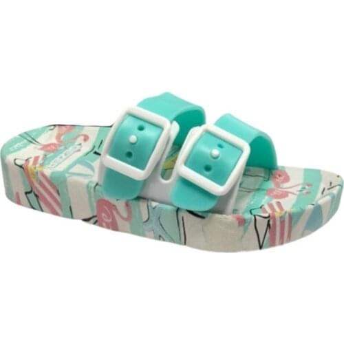 Overhead Nonskid Female Child Mint Green Nonskid Marine Slippers 12330