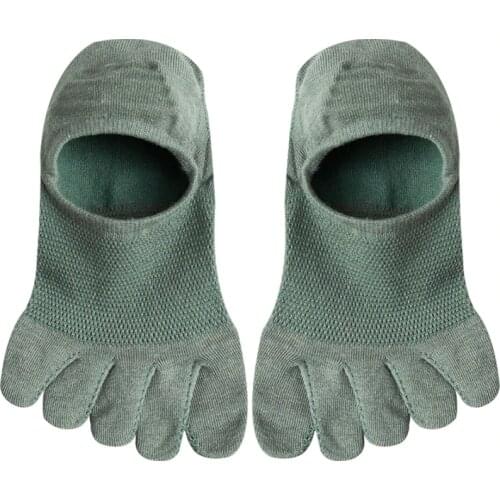 1 Pair Men Five Toe Socks Pure Color Cotton Socks Fashion Boat Sock Male 5 Finger Short Sock Ankle Socks