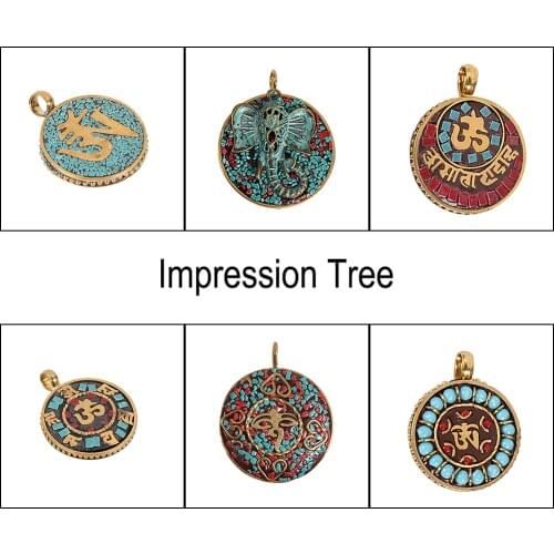 Retro Handmake Elephant Nepal Tibetan Pendant Copper Ethnic Pandant For Handemaking Jewelry 27123