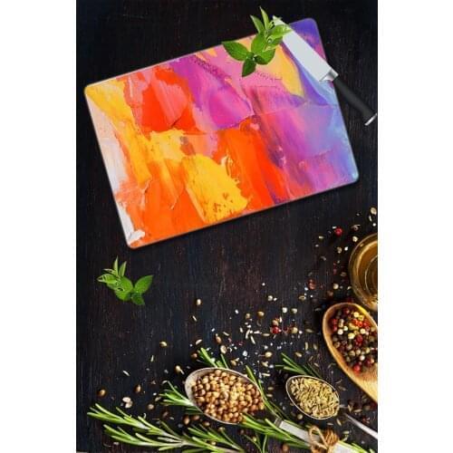 Glass Cutting Tahtasu Rainbow Pattern Chopping Blocks Glass Cutting Board | 30 Cm X 40 Cm sizes