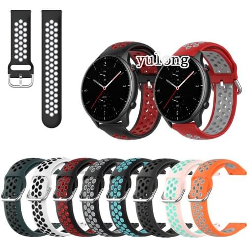 New Sport Silicone Breathable Watch Band Strap For Huami Amazfit GTR 42mm 47mm GTR2 GTS2 mini Neo Smart Watch Wristband 22mm