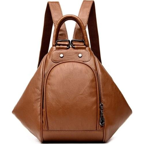 NEW 3IN1 Women Anti-theft Leather Backpacks Female Ladies Backpacks For School Retro Sac a Dos Femme Female School Shoulder Bags