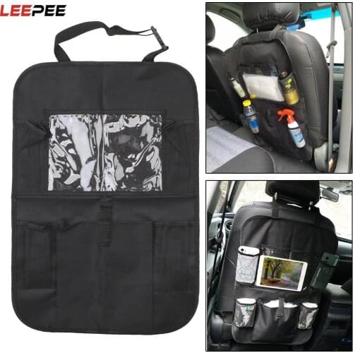 LEEPEE Multi-Pocket Storage Bag Tablet Holder Car Seat Back Organizer Universal Automobiles Interior Accessory