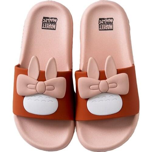Slippers female cartoon lovely princess antiskid soft bottom home bathroom bathing outside slippers indoor slippers