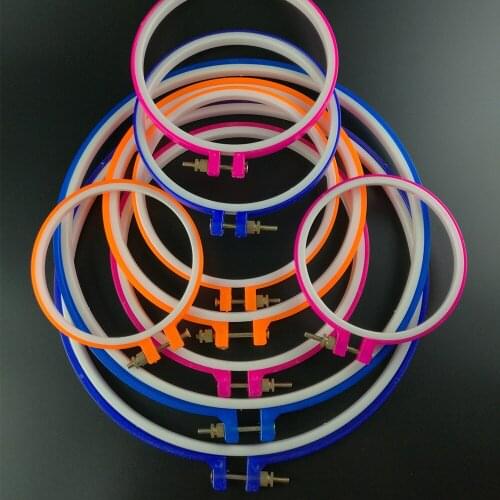 HIgh Quality 1Pc Sewing Machine Embroidery Hoop Sewing Ring Round Loop Needle Sewing Ring Plastic 12cm 15cm 21cm 24cm 27cm