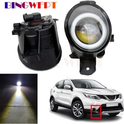 2PCS Car Styling Angel eye + LED H11 Fog Light with for Nissan Qashqai J10 JJ10 2007-2013