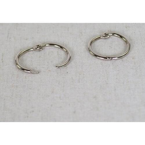 30Pcs Notebook Binder Staple Ring 30mm Outer Diameter Loose-Leaf Ring Keychain Hinged Circlip Ring Album Scrapbook Craft