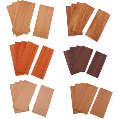 5 Pieces Wooden Guitar Headplate Veneer Sheet Handcrafts Guitar Head Plate Sheet DIY Replacement Supply Tool