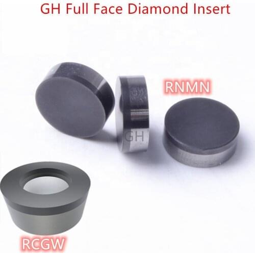 Diamond PKD PCD carbide alloy lathe cutter RCGW10T3 RCMX1003 RDHX12 RNMN CBN turning tools round cnc inserts milling bit