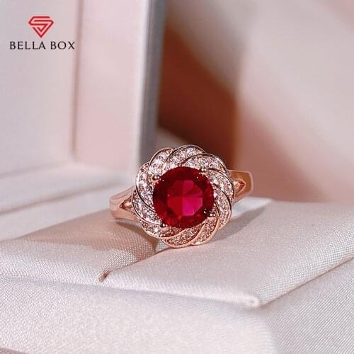 Женские золотые кольца BELLA BOX China At AliExpress