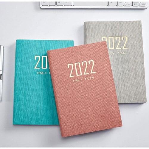 A5 2022 Notebook 365 Days Portable Notepad Daily Weekly Agenda Planner Notebooks Stationery Office School Supplies