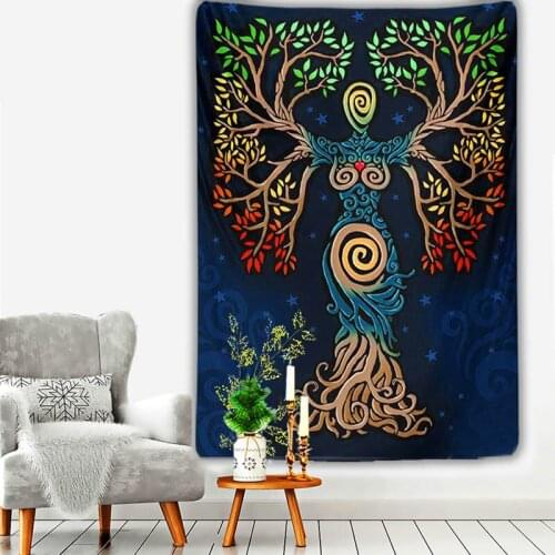 Bohemian style mysterious tree of life tapestry beach towel bedroom living room home decoration
