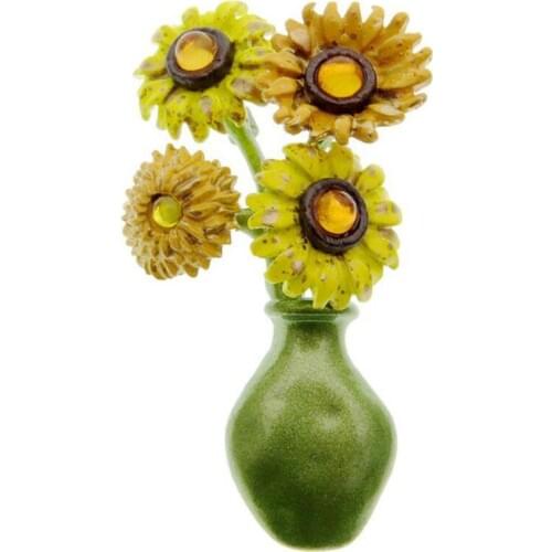 CSxjd New arrival Vintage brooch Jewelry Sunflower sun flower brooch scarf buckle accessory