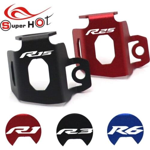 For Yamaha YZF-R1/R3/R6/R15/R25 YZF R1 R3 R6 R15 V3 R25 Motorcycle Accessories Rear Brake Fluid Reservoir Guard Cover Protector