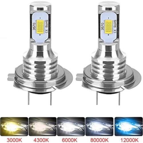 Factek Mini H7 LED CPS Lamps For Cars Headlight Bulbs H4 LED H8 H11 Fog Light HB3 9005 HB4 Ice Blue 8000K 3000K Auto 12V - 24VDC