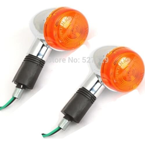 High quality 2PCS Motorcycle Amber Bullet Turn Signals Indicator Lamp Lights For Honda VT CB Shadow Yamaha XS Cruisers V-Star