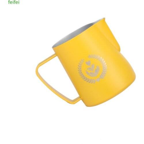 Frothing Pitcher - Best Milk Frother Steamer Cup - Foam Making for Coffee Matcha Cappuccino Latte & Hot Chocolate - Multicolor