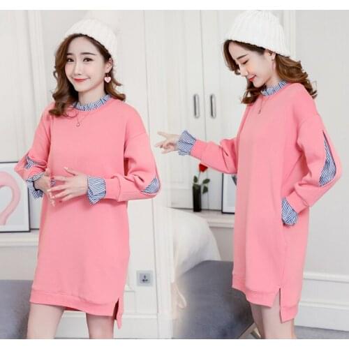 Hot Fashion Pregnancy Dresses for Pregnant Women Maternity Clothes Autumn Winter Dresses Maternity Cotton pregnant women dress
