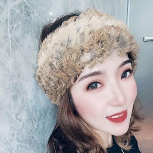 Soft Fur headband Real Rabbit Fur Headband Fluffy Luxury Hairband Wide Natural Fur Hairbands Solid Color Girls Hair Accessories