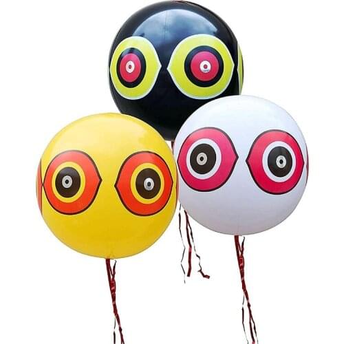 3 Piece Set Of Reflective And Scary Eye Balloon Bird Repellent To Prevent Birds From Staying Away From The Garden