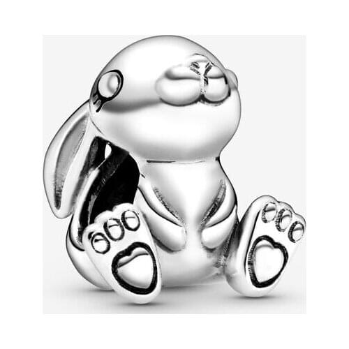 Nini the Rabbit Beads for Jewelry Making Fits Pandora Bracelet 925 Sterling Silver Women DIY Charm bijoux femme 2020