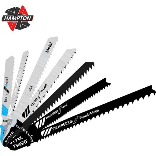 HAMPTON 25PCS Jig Saw Blade T Shank Jigaw Blade for Plastic Wood Metal High Carbon Steel Jigsaw Blade