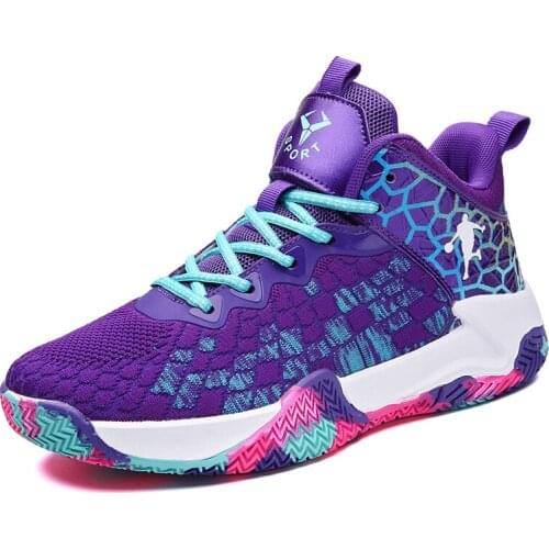 New High-top Basketball Shoes Men Outdoor Sneakers Men Wear Resistant Air Cushioning Shoes Breathable Sport Shoes Unisex