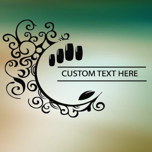 Custom Studio Name Nail Salon Sign Decals Beauty Salon Logo Spa Salon Decal Interior Design Beauty Salon Studio Sign Mural JC221