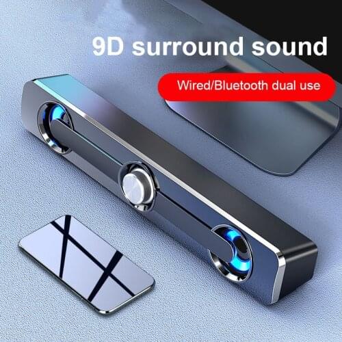 Rondaful USB Wired Powerful Computer Speaker Bar Stereo Subwoofer Bass Speaker Surround Sound Box For PC Laptop Phone Tablet MP4