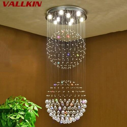 Luxury Crystal chandeliers contemporary lamp GU10 LED Crystal lights Chandelier Hanging LED Lamp Bedroom decoration Lamps