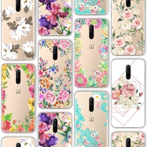 Ciciber Funda Luxury Case for Oneplus 9 7 8 9R 8T 7T 6 6T Nord N10 N100 Pro Soft Silicone Fashion Cute Vogue Retro Flower Coque