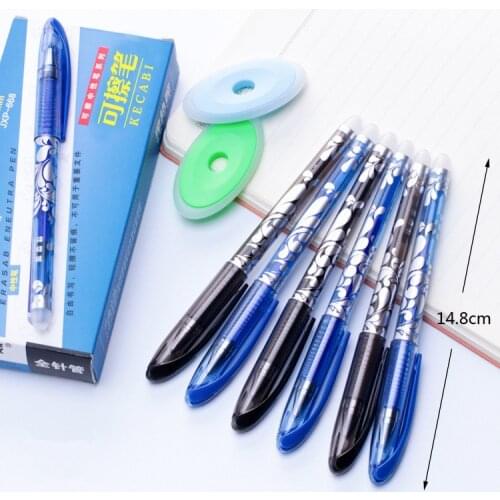 1pcs Erasable Pen 0.5mm Blue Black Color Ink Writing Gel Pens Washable handle for School Office Stationery Supplies
