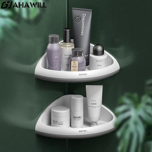 AHAWILL Drainable Bathroom Corner Shelf Holder Wall Mounted Shower Organizer For Toilet Kitchen Home Bathroom Accessories Sets