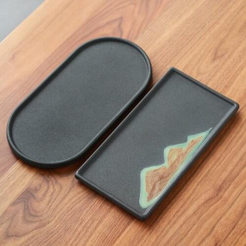 In The Distant Japanese Pottery Bamboo Tea Tray Retro Small Number Ceramic Tea Utensil Tea Chinese Tea Table Gongfu Tea Tray