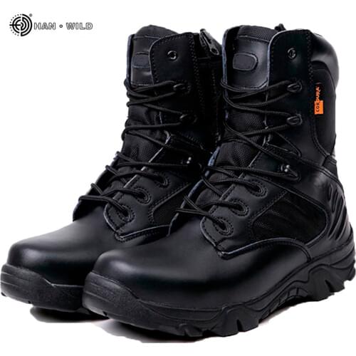 Winter Men Military Combat Boots Leather Desert Work Safety Shoes Tactical Ankle Boots Mens Army Botas Tacticos Zapatos