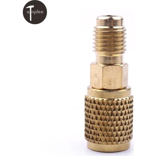 1PCS 1/4SAE to 1/4SAE Refrigeration Tool Convert Adapter For R12 R134a AC Air Conditioner Adjustable Coupler Connector
