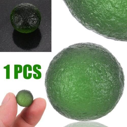 1pc 14mm Czech Meteorite Green Gem Glass Moldavite Meteorite Impact Class for Jewelry Making DIY Supplies