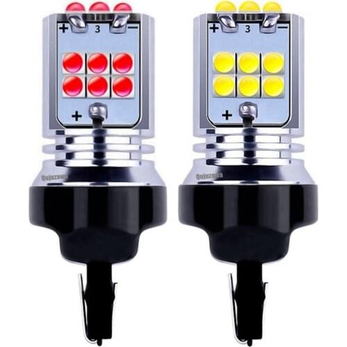 2PCS T20 W21/5W 7443 Super Bright LED Car Tail Brake Lamp Auto Daytime Running Light Rear Parking Bulb Turn Signals