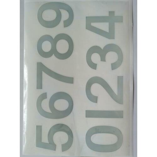 3 Nich (0-9) Metal House Number Wheelie Bin Stickers Street Name,Apply Door Sign Mail Box Numbers Metal Letters Car Sticker