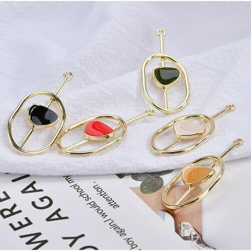 30pcs/lot handmade color geometry shape alloy drop oil flaoting locket charms for jewelry earrings/keychain accessory