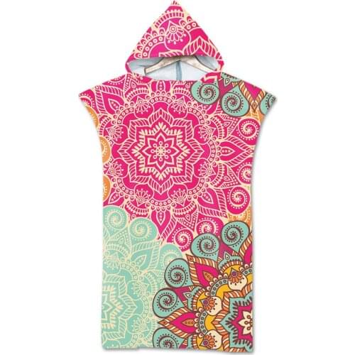 3D digital print beach towel adult hooded bath towel