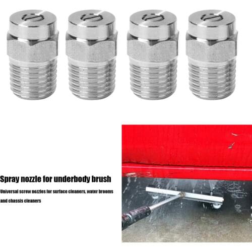 4pcs 4000 PSI Thread Type Replacement Spray Nozzle Tip 40 Degree for Pressure Washer Water Broom Undercarriage Surface Cleaner