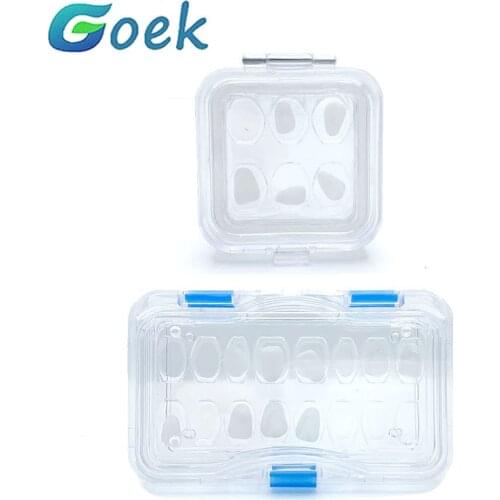 5pcs Dental Tooth Box With Film Lab Material Dental Supply Denture Storage Membrane Tooth Box With Hole