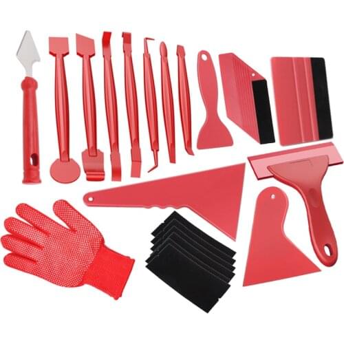 7/13/21pcs Car Vinyl Film Wrapping Tools Car Sticker Film Scraper Kit Auto Felt Squeegee Scraper Set Decal Plaste Accessories