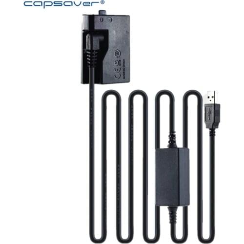 Capsaver LP/DR-E10 Dummy Battery 1200D 1300D 1500D Camera DC/DV Battery with USB Interface 120cm Cable for Canon Micro-single