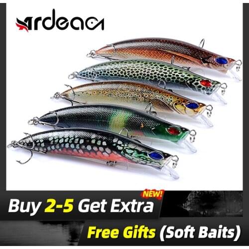 Ardea Floating Sinking popper Fishing lures GT lure 123mm 15g reflection wobbler for sea bass Baitfishing Fishing Tackle